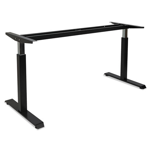 Image of Alera® Alera AdaptivErgo Sit-Stand Pneumatic Height-Adjustable Table Base, 59.06" x 28.35" x 26.18" to 39.57", Black