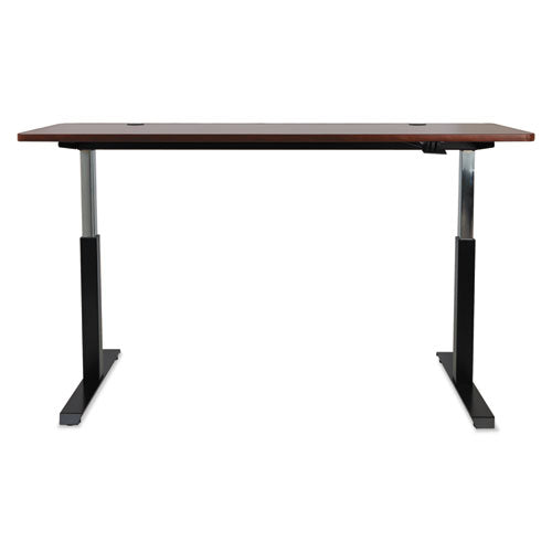 Image of Alera® Alera AdaptivErgo Sit-Stand Pneumatic Height-Adjustable Table Base, 59.06" x 28.35" x 26.18" to 39.57", Black