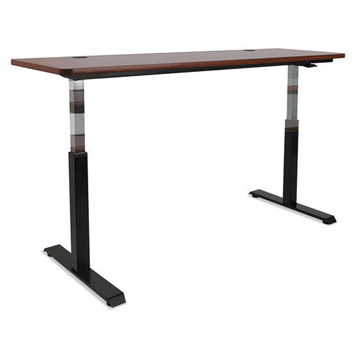Image of Alera® Alera AdaptivErgo Sit-Stand Pneumatic Height-Adjustable Table Base, 59.06" x 28.35" x 26.18" to 39.57", Black