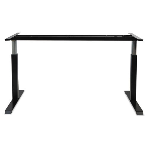 Image of Alera® Alera AdaptivErgo Sit-Stand Pneumatic Height-Adjustable Table Base, 59.06" x 28.35" x 26.18" to 39.57", Black