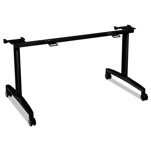 Image of HON® Huddle Flip-Top Base for 24" Deep Table Tops, 51.63w x 23.5d x 28.38h, Charcoal