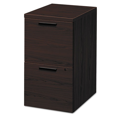 Image of HON® 10500 Series Mobile Pedestal File, Left Or Right, 2 Legal/letter-Size File Drawers, Mahogany, 15.75" X 22.75" X 28"