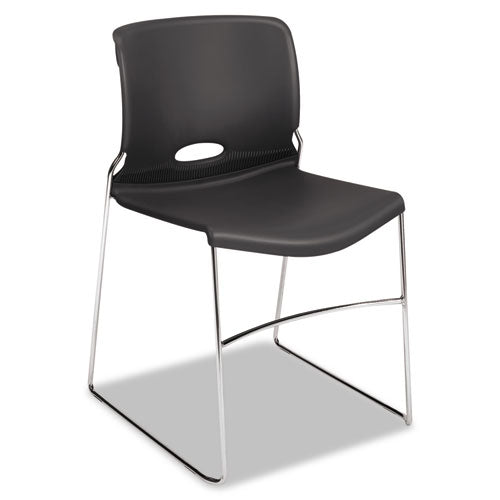 Image of HON® Olson Stacker High Density Chair, Supports Up to 300 lb, 17.75" Seat Height, Lava Seat, Lava Back, Chrome Base, 4/Carton
