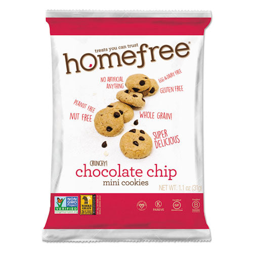 Image of Homefree® Gluten Free Chocolate Chip Mini Cookies, 1.1 Oz Pack, 30/carton