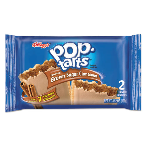Image of Kellogg's® Pop Tarts, Frosted Brown Sugar Cinnamon, 3.52 Oz, 2/pack, 6 Packs/box