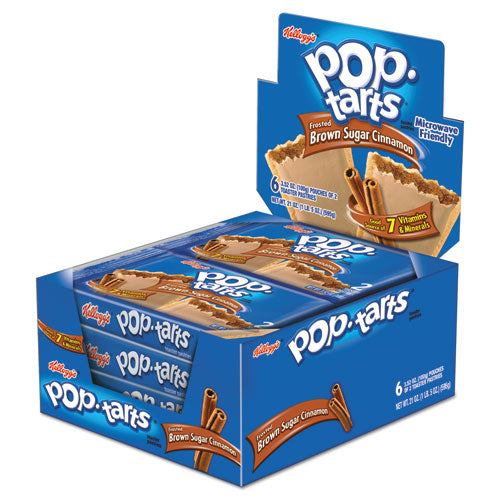 Image of Kellogg's® Pop Tarts, Frosted Brown Sugar Cinnamon, 3.52 Oz, 2/pack, 6 Packs/box