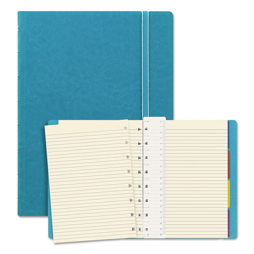 Image of Filofax® Notebook, 1-Subject, Medium/College Rule, Aqua Cover, (112) 8.25 x 5.81 Sheets