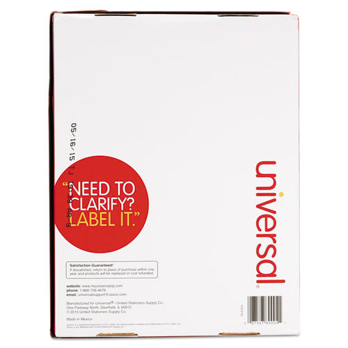 Image of Universal® White Labels, Inkjet/laser Printers, 2 X 4, White, 10/sheet, 250 Sheets/box