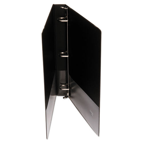 Image of Universal® Deluxe Non-View D-Ring Binder With Label Holder, 3 Rings, 1" Capacity, 11 X 8.5, Black