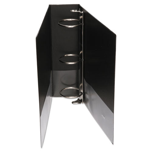 Image of Universal® Economy Round Ring View Binder, 3 Rings, 3" Capacity, 11 X 8.5, Black