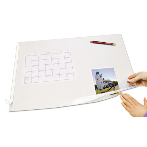 Image of Artistic® Second Sight Clear Plastic Desk Protector, with Hinged Protector, 21 x 17, Clear