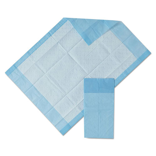 Image of Medline Protection Plus Disposable Underpads, 17" X 24", Blue, 25/bag