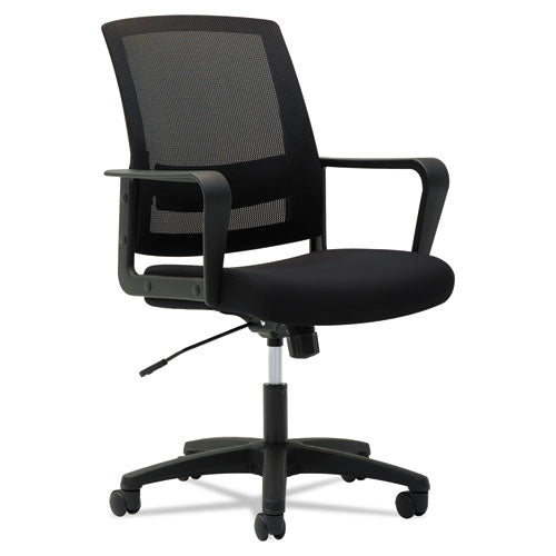 Image of OIF Mesh Mid-Back Chair, Supports Up To 225 Lb, 17" To 21.5" Seat Height, Black