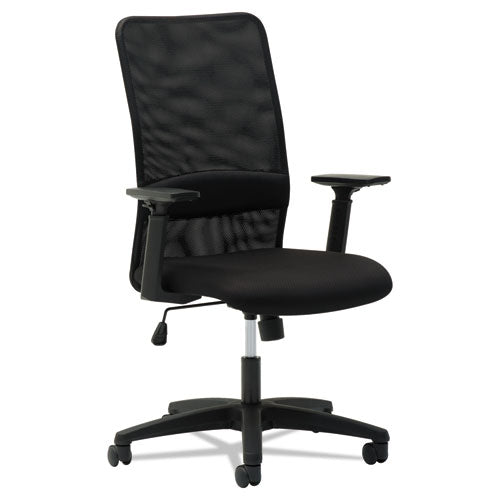 Image of OIF Mesh High-Back Chair, Supports Up To 225 Lb, 16" To 20.5" Seat Height, Black