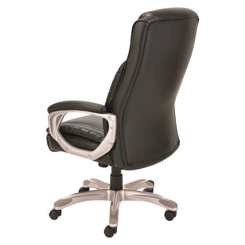 Image of Alera® Alera Veon Series Executive High-Back Bonded Leather Chair, Supports Up To 275 Lb, Black Seat/back, Graphite Base