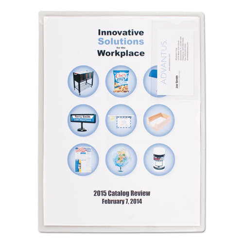 Image of Advantus Kleer-File Poly Folder With Id Pocket, Letter Size, Transparent