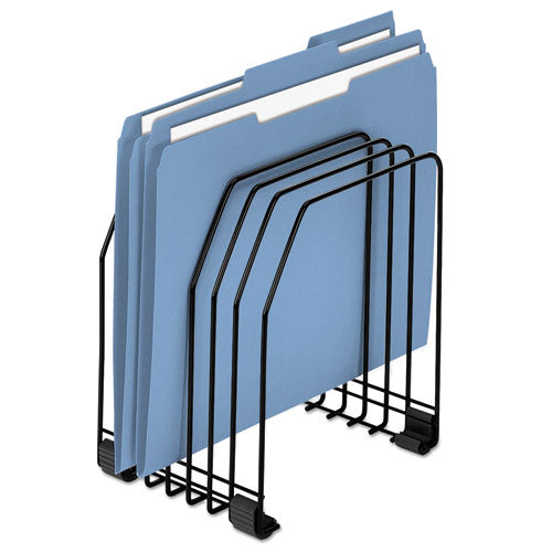 Image of Fellowes® Wire Organizer, 7 Sections, Letter To Legal Size Files, 7.38" X 5.88" X 8.25", Black
