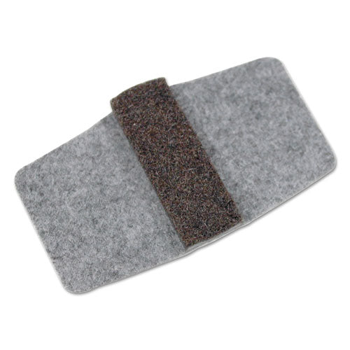 Image of Master Caster® Wrap Around Felt Floor Savers, Rectangular, 7.25 x 1 x 8, Gray/Black, 16/Pack