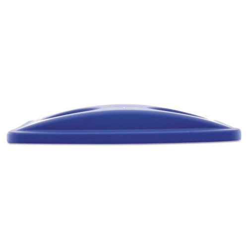 Image of Rubbermaid® Commercial Lid For Slim Jim Bottle Recycling Container, 20.38w X 11.38d X 2.75h, Blue