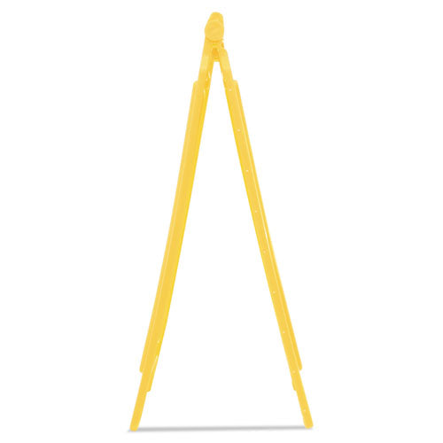 Image of Rubbermaid® Commercial Caution Wet Floor Sign, 11 X 12 X 25, Bright Yellow, 6/carton