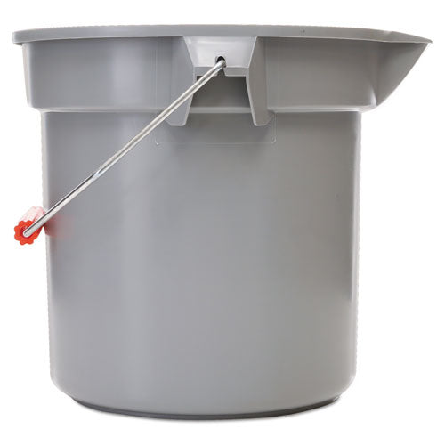 Image of Rubbermaid® Commercial 14 Quart Round Utility Bucket, Plastic, Gray, 12" dia