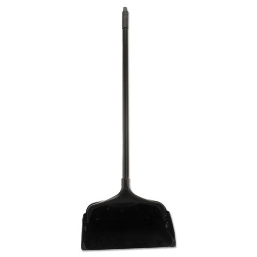 Image of Rubbermaid® Commercial Lobby Pro Upright Dustpan With Wheels, 12.5w X 37h, Polypropylene With Vinyl Coat, Black