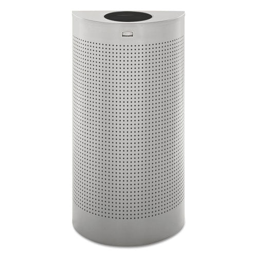 Image of Rubbermaid® Commercial Designer Line Silhouettes Waste Receptacle, 12 gal, Steel, Silver Metallic