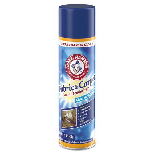 Image of Arm & Hammer Fabric And Carpet Foam Deodorizer, Fresh Scent, 15 Oz Aerosol Spray