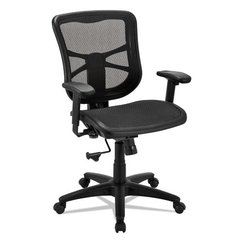 Image of Alera® Alera Elusion Series Mesh Mid-Back Swivel/tilt Chair, Supports Up To 275 Lb, 17.9" To 21.6" Seat Height, Black