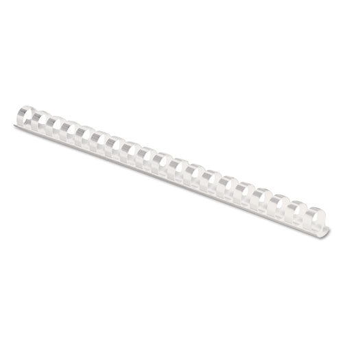Image of Fellowes® Plastic Comb Bindings, 3/8" Diameter, 55 Sheet Capacity, White, 100/Pack