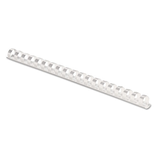 Image of Fellowes® Plastic Comb Bindings, 1/2" Diameter, 90 Sheet Capacity, White, 100/Pack