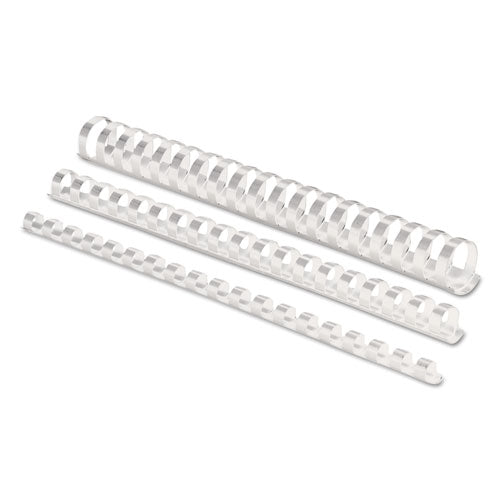 Image of Fellowes® Plastic Comb Bindings, 1/2" Diameter, 90 Sheet Capacity, White, 100/Pack