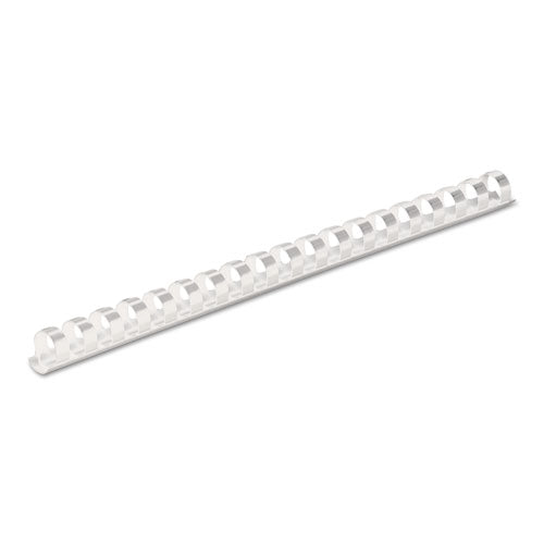 Image of Fellowes® Plastic Comb Bindings, 3/8" Diameter, 55 Sheet Capacity, White, 100/Pack