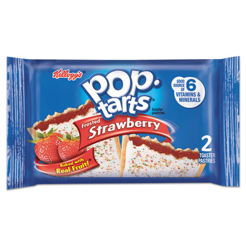 Image of Kellogg's® Pop Tarts, Frosted Strawberry, 3.67 Oz, 2/pack, 6 Packs/box