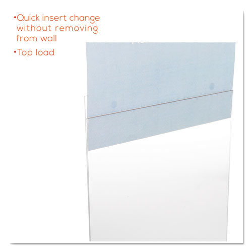 Image of deflecto® Classic Image Single-Sided Wall Sign Holder, Plastic, 11 X 17 Insert, Clear