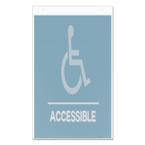 Image of deflecto® Classic Image Single-Sided Wall Sign Holder, Plastic, 11 X 17 Insert, Clear