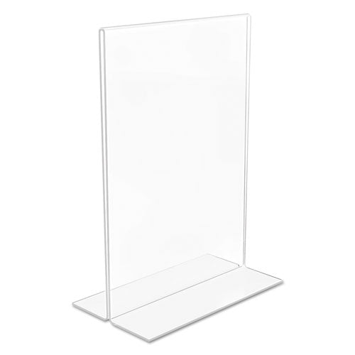 Image of deflecto® Classic Image Double-Sided Sign Holder, 5 X 7 Insert, Clear