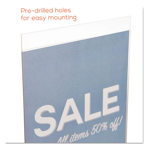Image of deflecto® Classic Image Single-Sided Wall Sign Holder, Plastic, 11 X 17 Insert, Clear