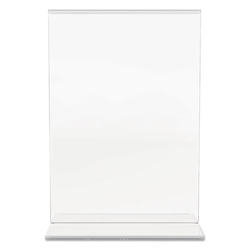 Image of deflecto® Classic Image Double-Sided Sign Holder, 5 X 7 Insert, Clear