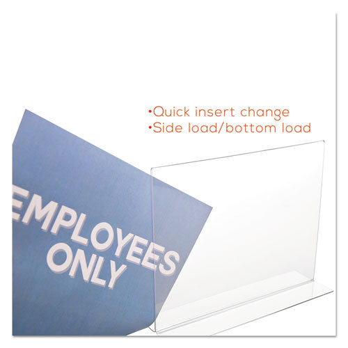 Image of deflecto® Classic Image Double-Sided Sign Holder, 11 x 8.5 Insert, Clear