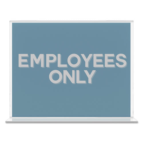 Image of deflecto® Classic Image Double-Sided Sign Holder, 11 x 8.5 Insert, Clear