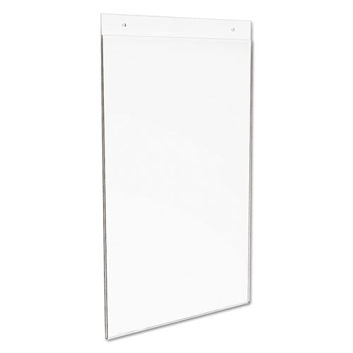 Image of deflecto® Classic Image Single-Sided Wall Sign Holder, Plastic, 11 X 17 Insert, Clear