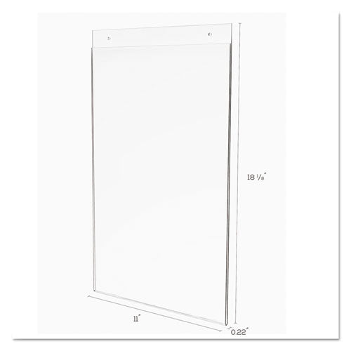 Image of deflecto® Classic Image Single-Sided Wall Sign Holder, Plastic, 11 X 17 Insert, Clear