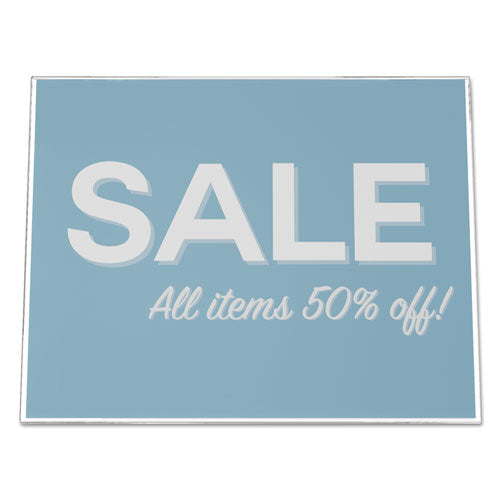 Image of deflecto® Classic Image Slanted Sign Holder, Landscaped, 11 x 8.5 Insert, Clear