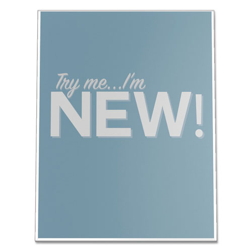 Image of deflecto® Classic Image Slanted Sign Holder, Portrait, 8.5 x 11 Insert, Clear