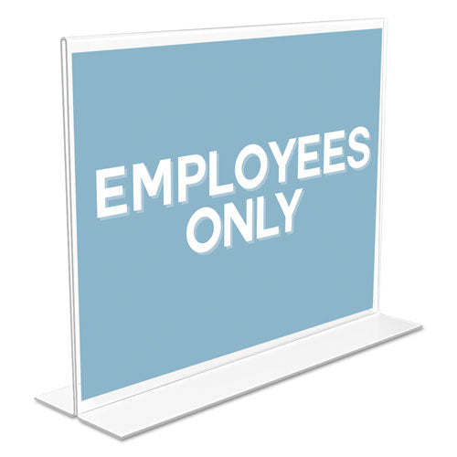 Image of deflecto® Classic Image Double-Sided Sign Holder, 11 x 8.5 Insert, Clear
