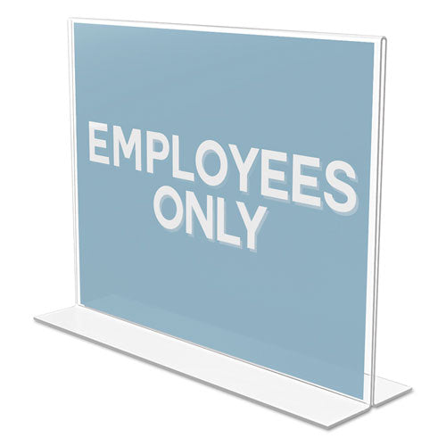 Image of deflecto® Classic Image Double-Sided Sign Holder, 11 x 8.5 Insert, Clear