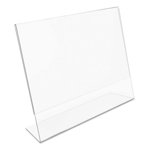 Image of deflecto® Classic Image Slanted Sign Holder, Landscaped, 11 x 8.5 Insert, Clear
