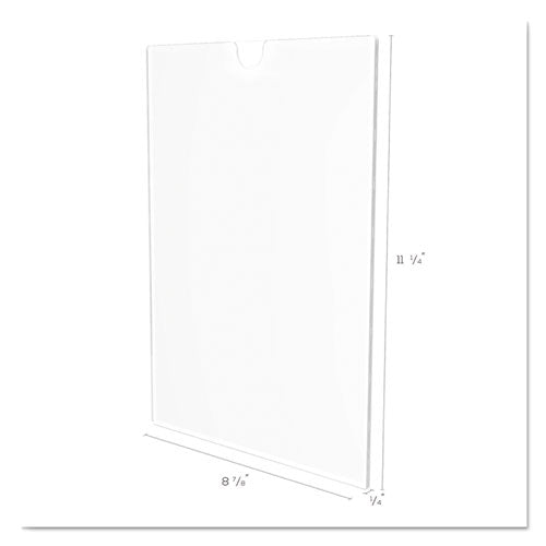 Image of deflecto® Superior Image Cubicle Sign Holder, 8.5 x 11 Insert, Clear
