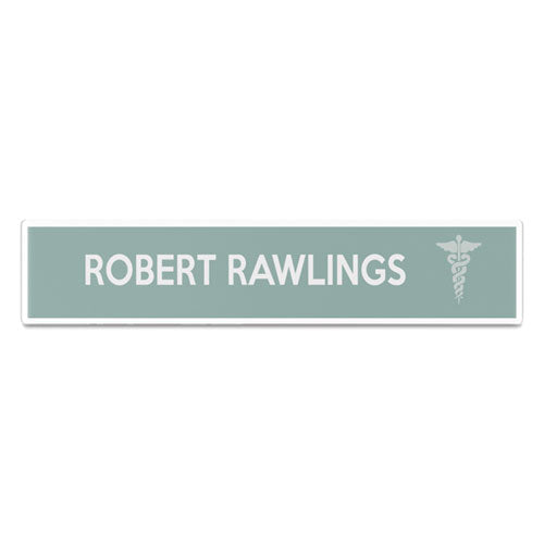Image of deflecto® Superior Image Cubicle Nameplate Sign Holder, 8.5 x 2 Insert, Clear